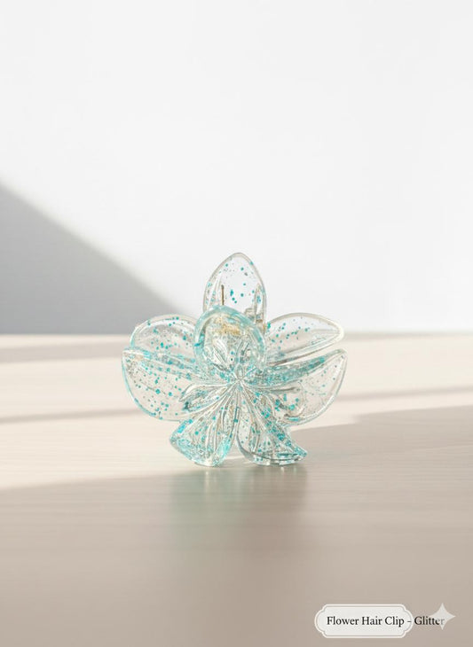 Glitter Flower Clip
